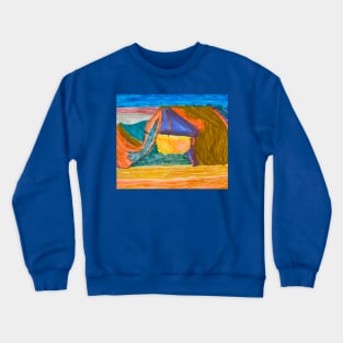 Twenty Two Different Colourful Shapes With Colourful Background Crewneck Sweatshirt